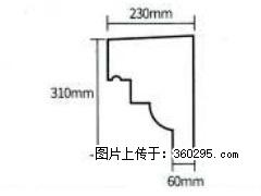 产品分解图型 - 檐口线，型号：SX311-YK-3，规格：230x310mm(3) - 潜江三象EPS建材 qianjiang.sx311.cc